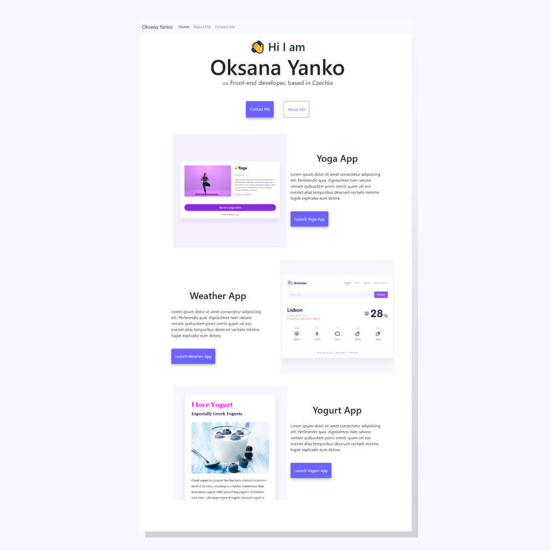 porfolio website